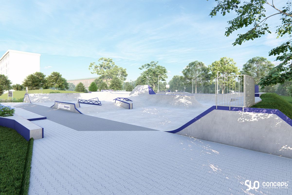 Concrete skatepark and pumptrack project - Bialogard