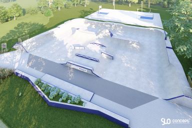 Conception d'un skatepark et d'une pumptrack en béton - Bialogard