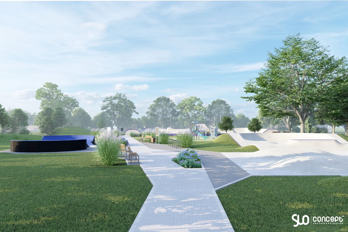 Conception d'un skatepark et d'une pumptrack en béton - Bialogard