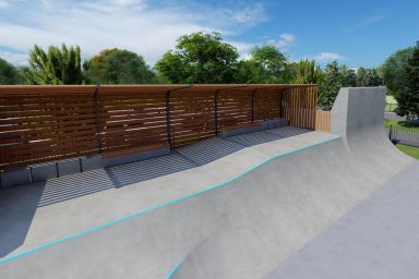 Projekt eines Skateparks aus Beton - Lezajsk