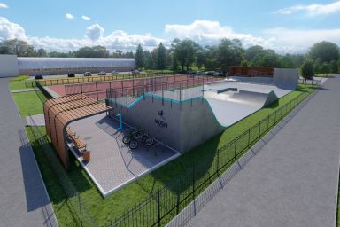 Projekt eines Skateparks aus Beton - Lezajsk
