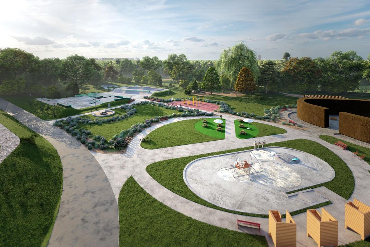 Entwurf eines Skateparks aus Beton – Wojkowice