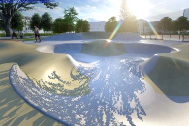 Projekt eines Skateparks aus Beton - Warschau Wilanów