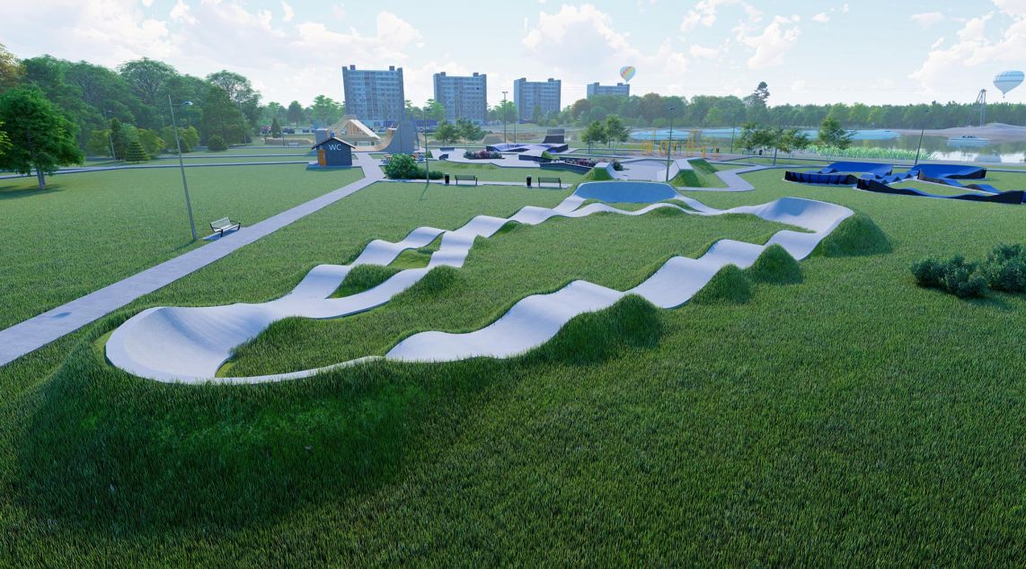 betonowy tor rowerowy pumptrack