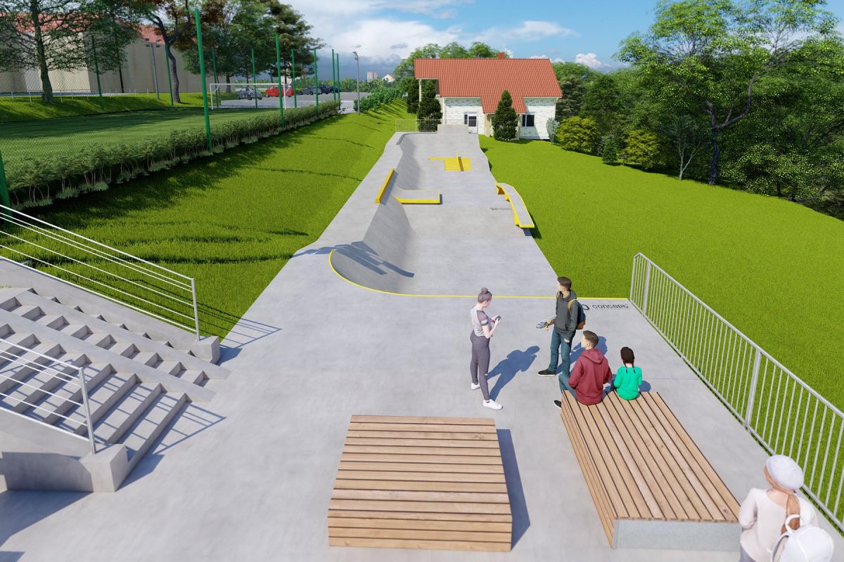 Projekt skateparku betonowego - Świątniki Górne