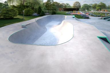 Prosjekt for en skatepark i betong – Wojkowice