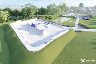 Conception d'un skatepark et d'une pumptrack en béton - Bialogard