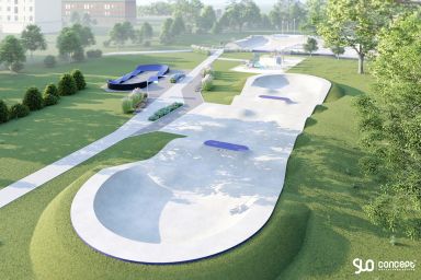 Concrete skatepark and pumptrack project - Bialogard