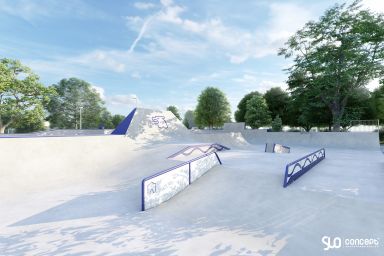 Concrete skatepark and pumptrack project - Bialogard