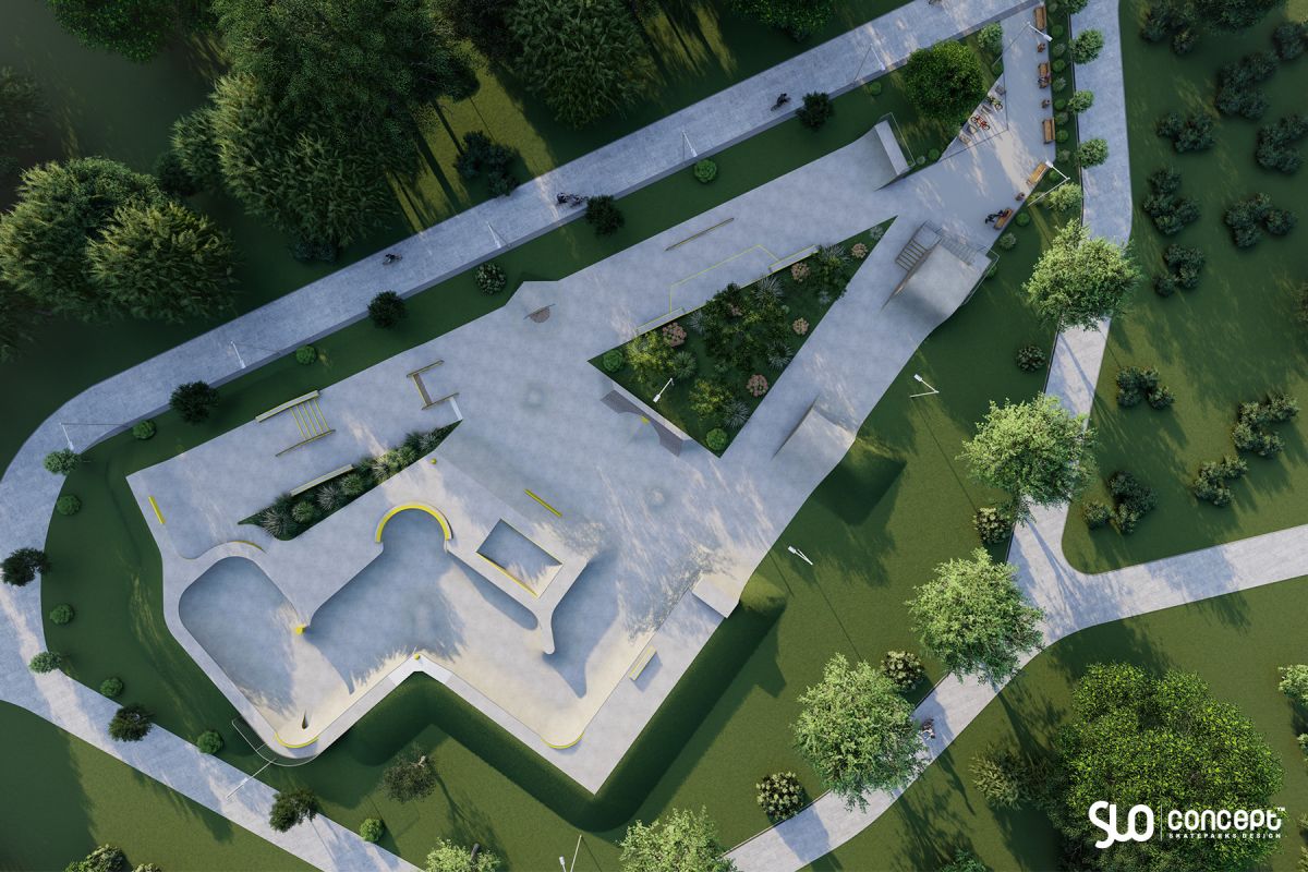 Concrete skatepark project - Solec Kujawski