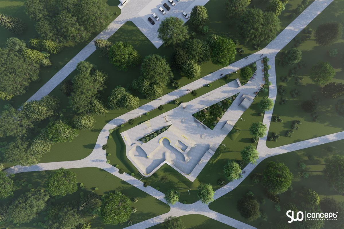 Concrete skatepark project - Solec Kujawski