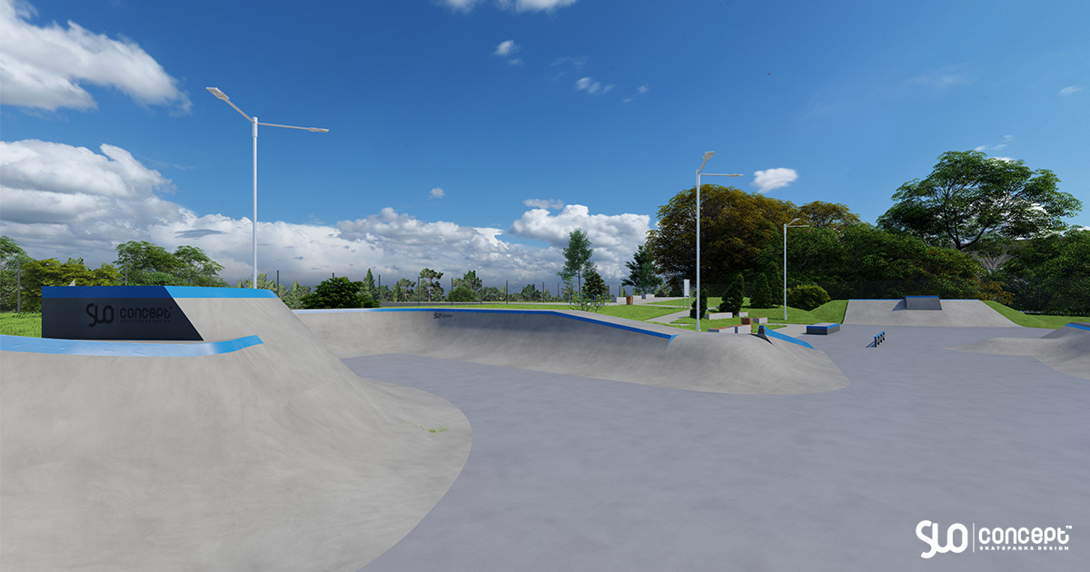 Entwurf eines Skateparks aus Beton – Drezdenko