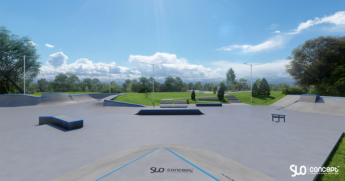 Entwurf eines Skateparks aus Beton – Drezdenko