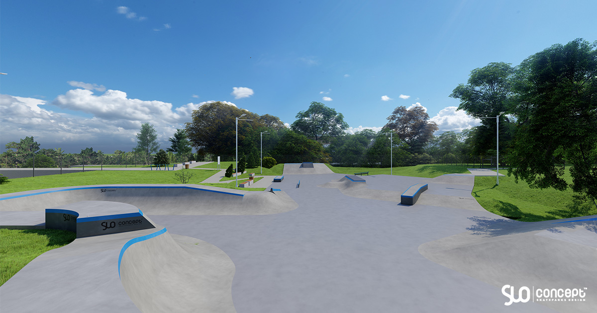 Entwurf eines Skateparks aus Beton – Drezdenko