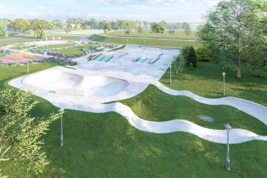 Entwurf eines Skateparks aus Beton – Wojkowice