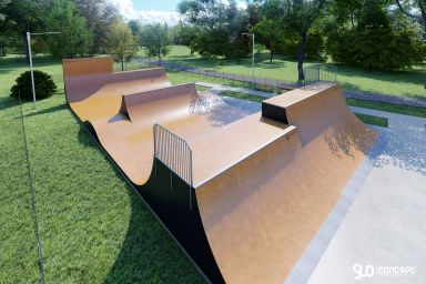 Projet de skatepark modulaire en bois - Wieprz-Frydrychowice
