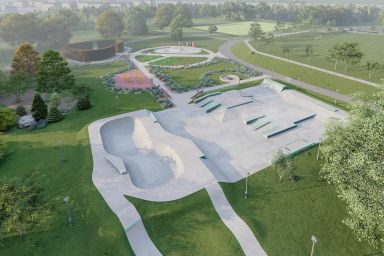 Prosjekt for en skatepark i betong – Wojkowice