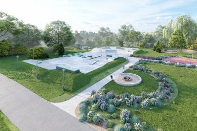 Entwurf eines Skateparks aus Beton – Wojkowice