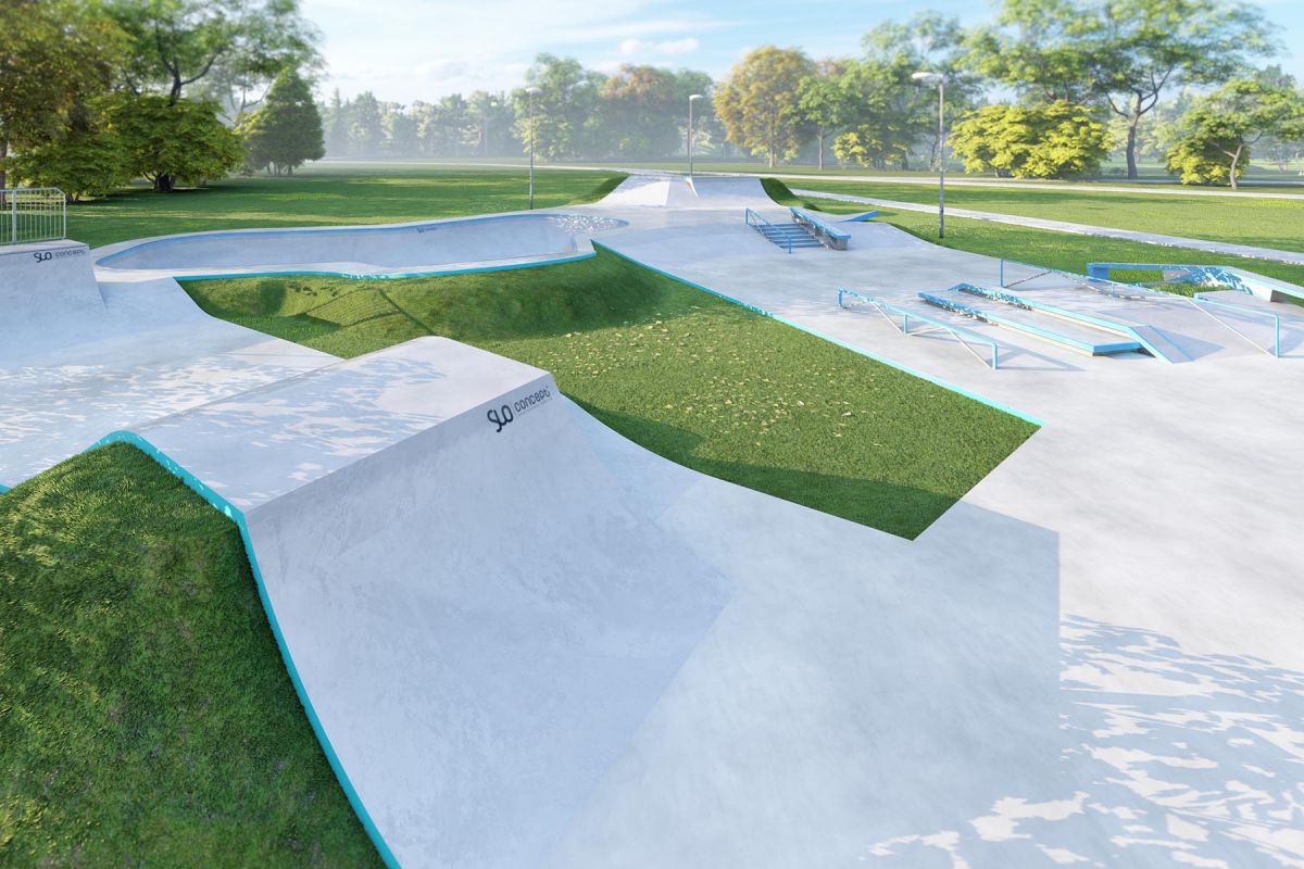 Concrete skatepark project - Skatepark Knurów