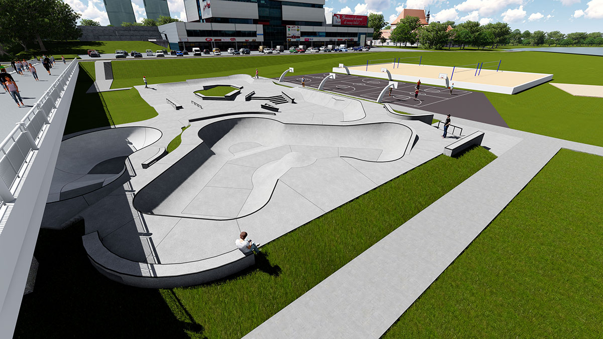 Projekt skateparku - Wilno