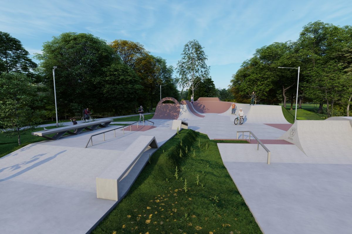 Projekt skateparku betonowego - Kielce