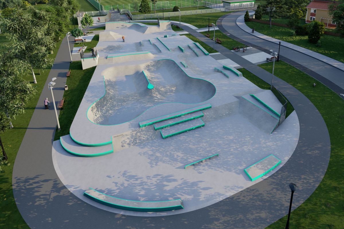 Projekt skateparku betonowego - Zielonka k. Warszawy
