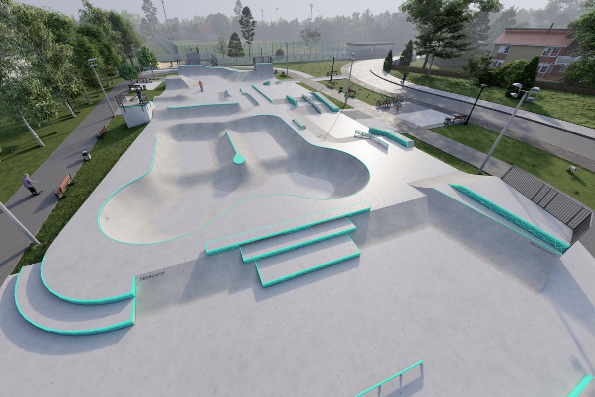Projekt skateparku betonowego - Zielonka k. Warszawy
