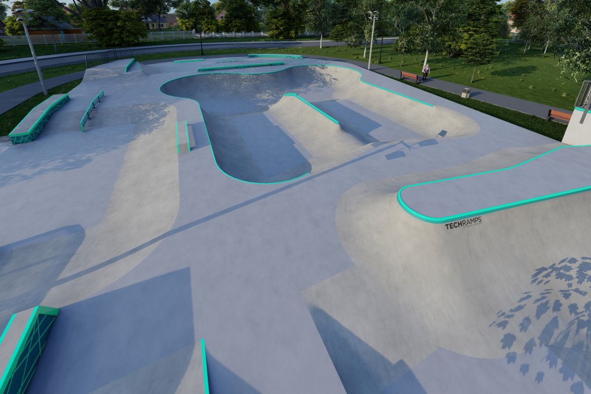 Projekt skateparku betonowego - Zielonka k. Warszawy