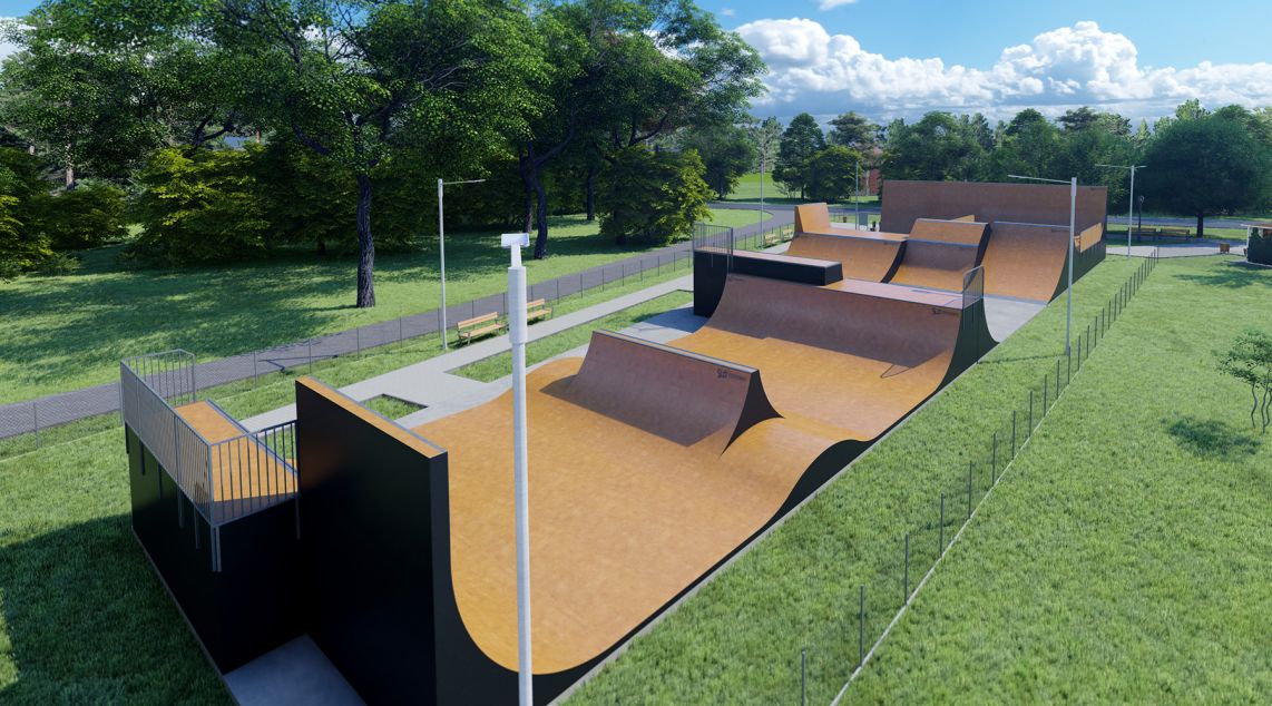 modular wooden skatepark