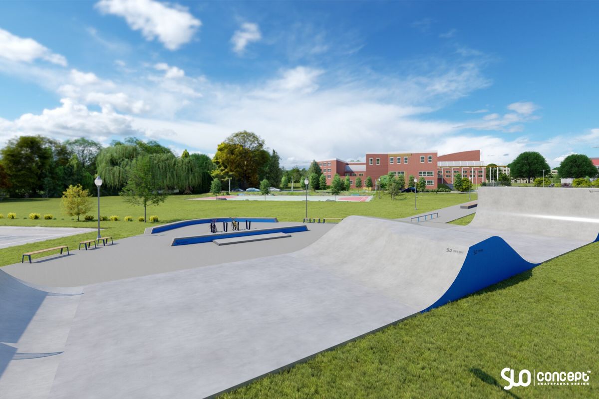 Projet de skatepark et de pumptrack en béton - Skawina