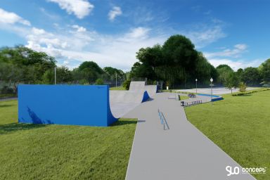 Skatepark og pumptrack-prosjekt i betong - Skawina