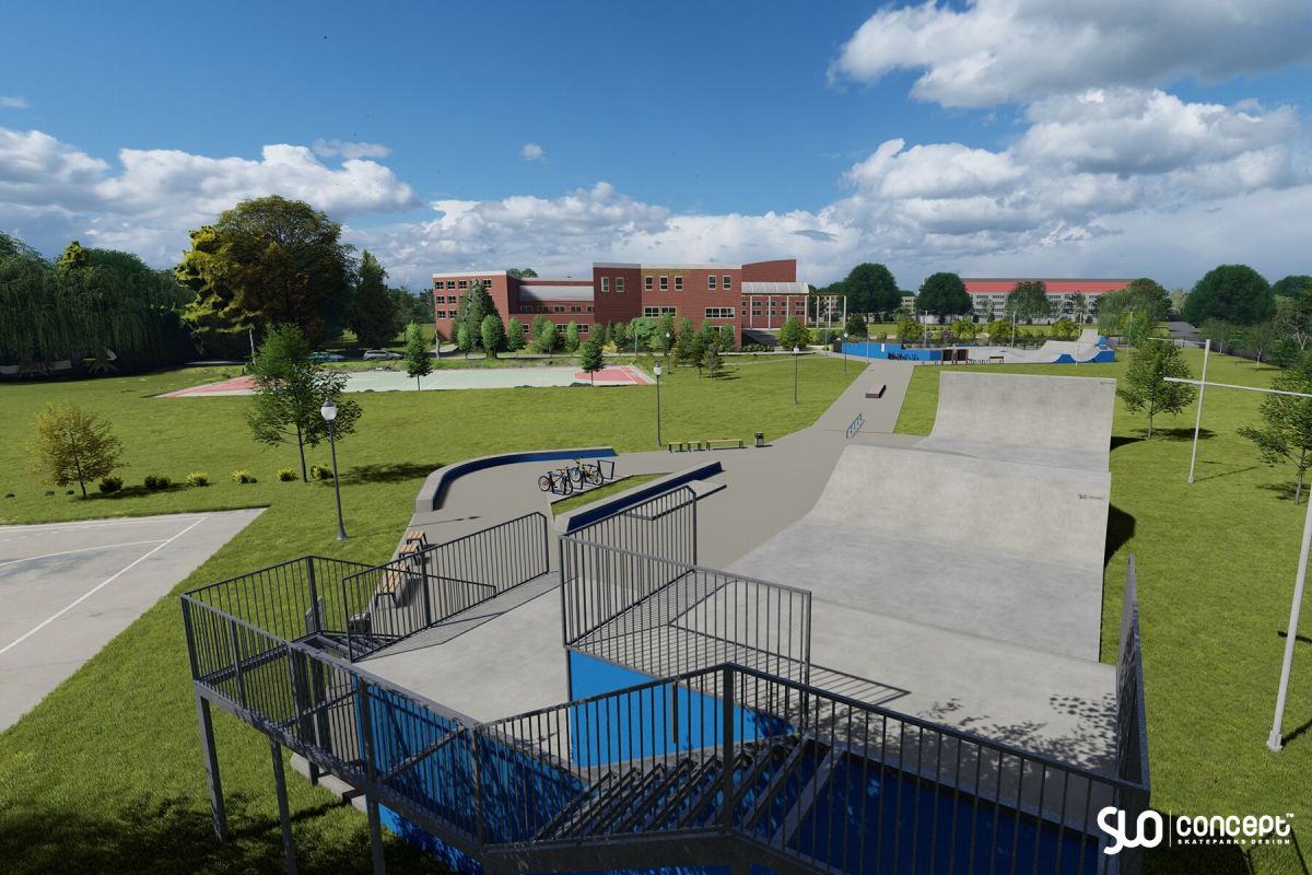 Projet de skatepark et de pumptrack en béton - Skawina