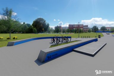 Projekt für Skatepark und Pumptrack aus Beton - Skawina