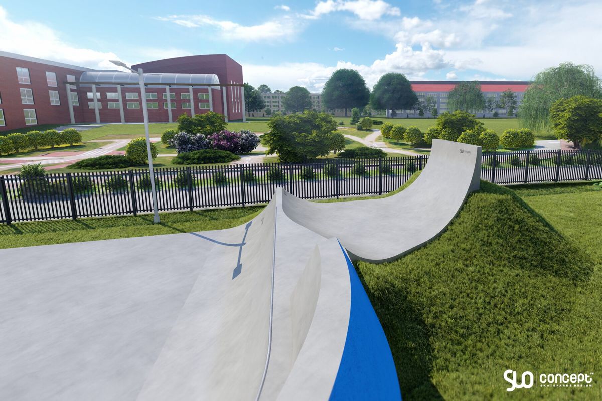 Projet de skatepark et de pumptrack en béton - Skawina