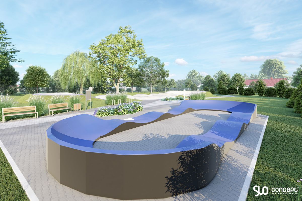 Projekt skateparku betonowego i pumptracku - Białogard