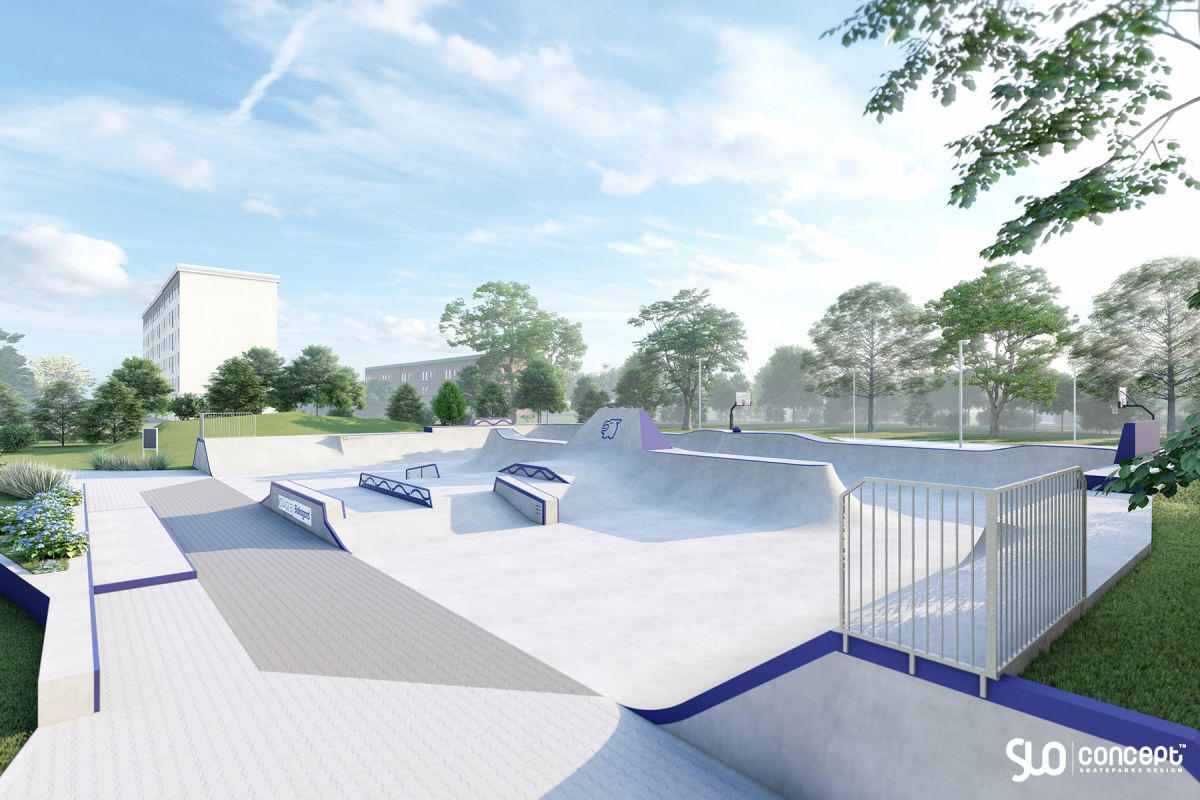 Projekt skateparku betonowego i pumptracku - Białogard
