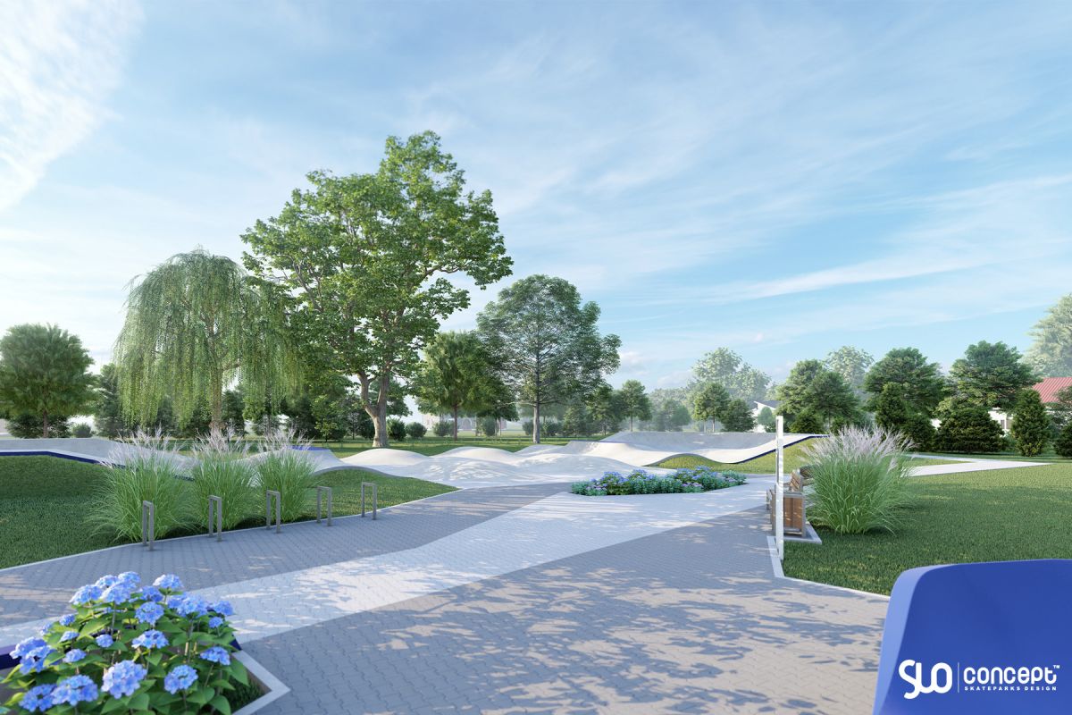 Projekt skateparku betonowego i pumptracku - Białogard