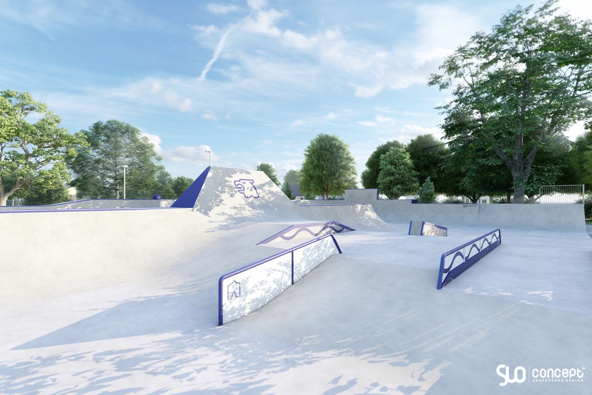 Projekt skateparku betonowego i pumptracku - Białogard