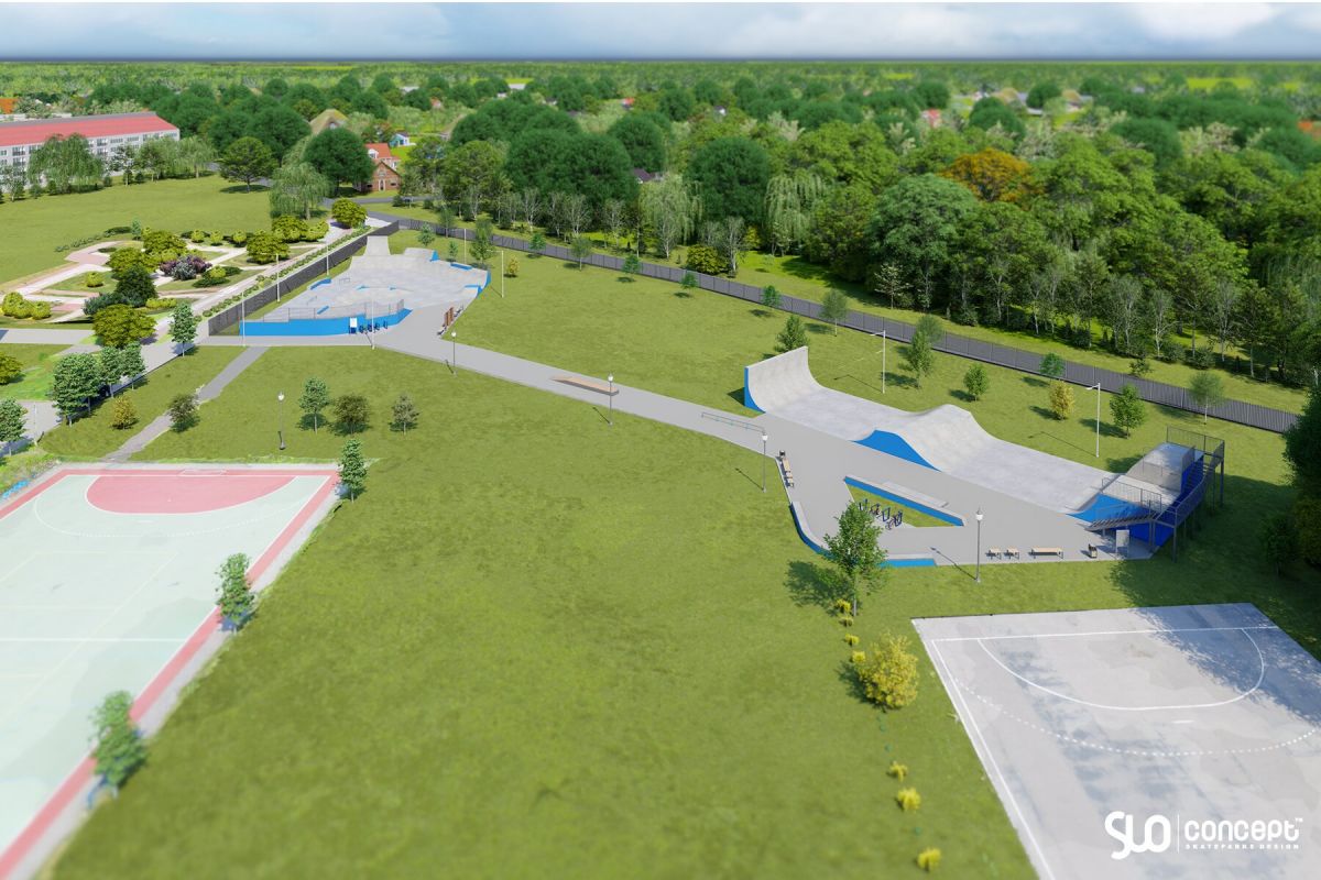 Projekt skateparku betonowego i pumptracku - Skawina