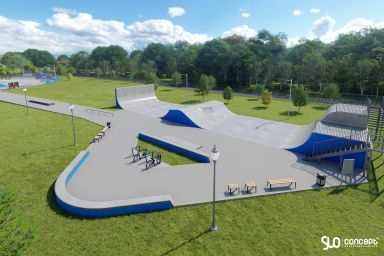Projekt skateparku betonowego i pumptracku - Skawina