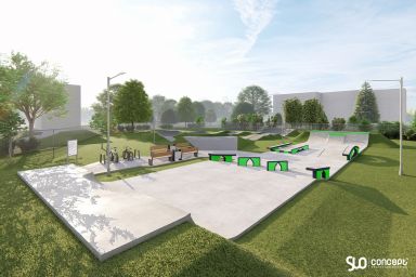 Projekt skateparku betonowego i pumptracku - Wierzchowo