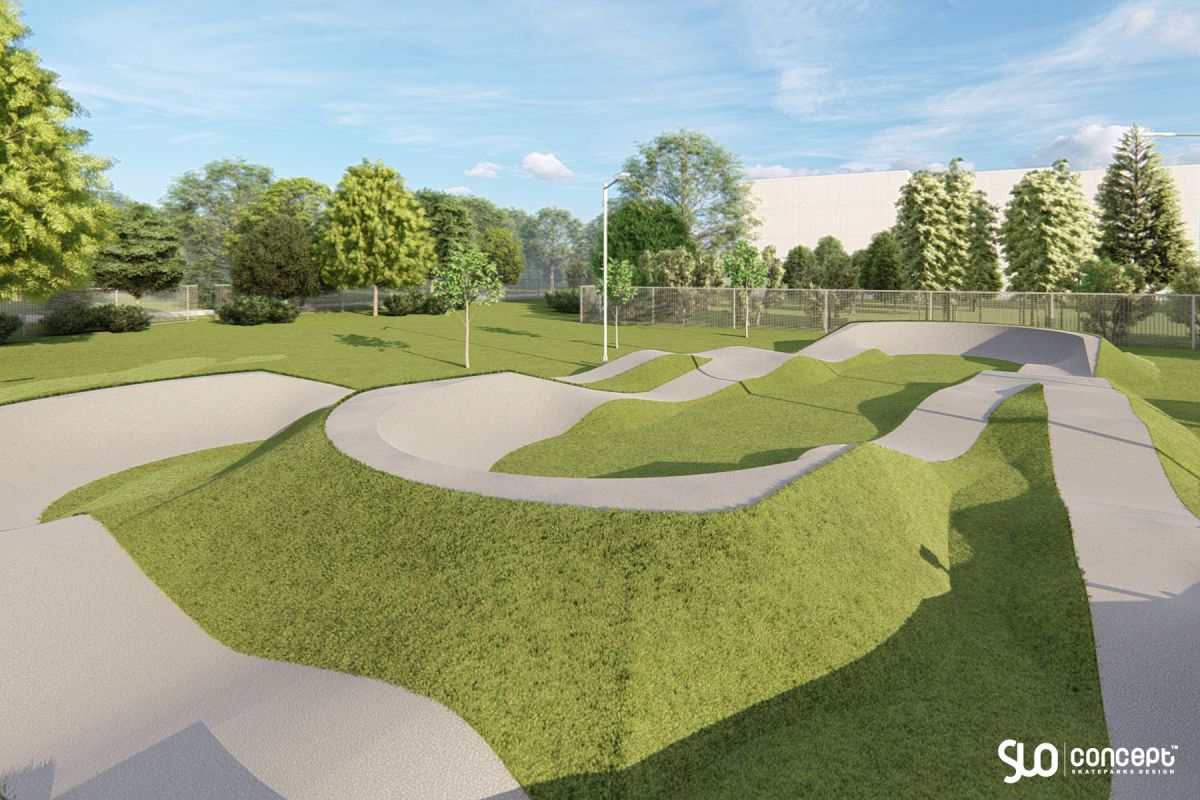 Projekt skateparku betonowego i pumptracku - Wierzchowo