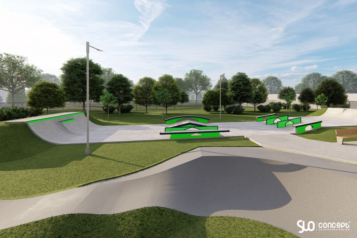 Projekt skateparku betonowego i pumptracku - Wierzchowo