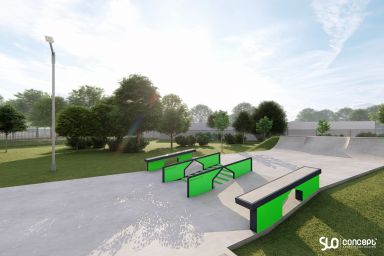 Projekt skateparku betonowego i pumptracku - Wierzchowo
