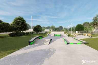 Projekt skateparku betonowego i pumptracku - Wierzchowo