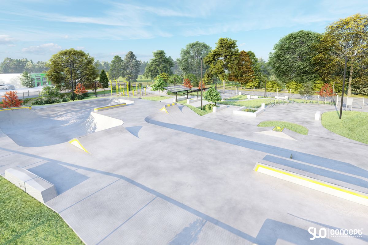 Projekt skateparku betonowego i pumptracku - Zgorzelec