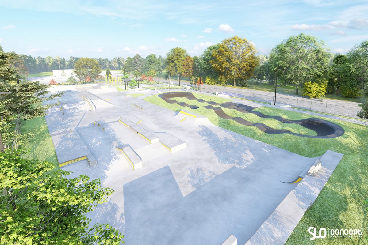 Projekt skateparku betonowego i pumptracku - Zgorzelec