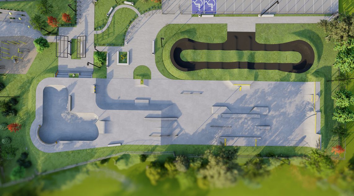 Projekt skateparku betonowego i pumptracku - Zgorzelec