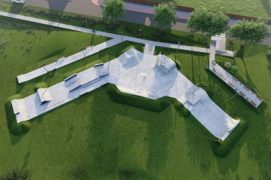 Projekt skateparku betonowego - Pniewy