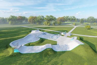 Projekt skateparku betonowego - Skatepark Knurów